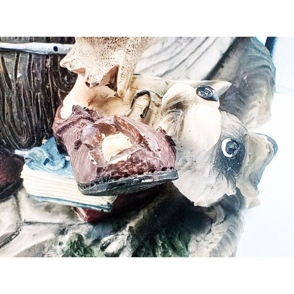 Clown with Angel Wings with Trumpet & Dog 9 Inches Tall Vintage 1980s Ceramic - Picture 11 of 16